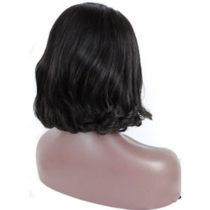 U Part Human Hair Wigs Brazilian Remy Hair Natural Wave Short Bob Wig for Black Women Natural Color - Image 5
