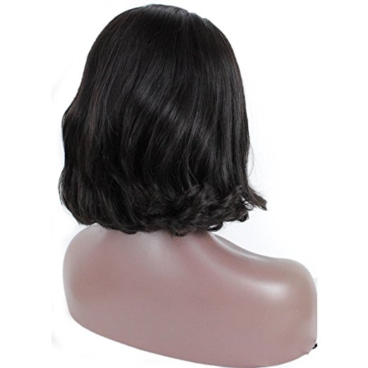 U Part Human Hair Wigs Brazilian Remy Hair Natural Wave Short Bob Wig for Black Women Natural Color - Image 5