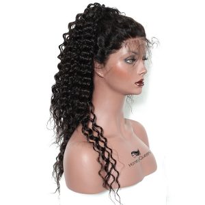 Full Lace Human Hair Wigs For Black Women 130% Density Pre Plucked Brazilian Curly Remy Hair - Image 5
