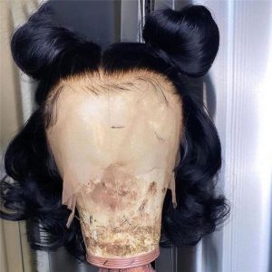 250% Density 13x4 Short Wavy Bob Lace Front Wigs For Women Peruvian Glueless Lace Front Wigs Human Hair With Baby Hair Bob Wig - Image 3