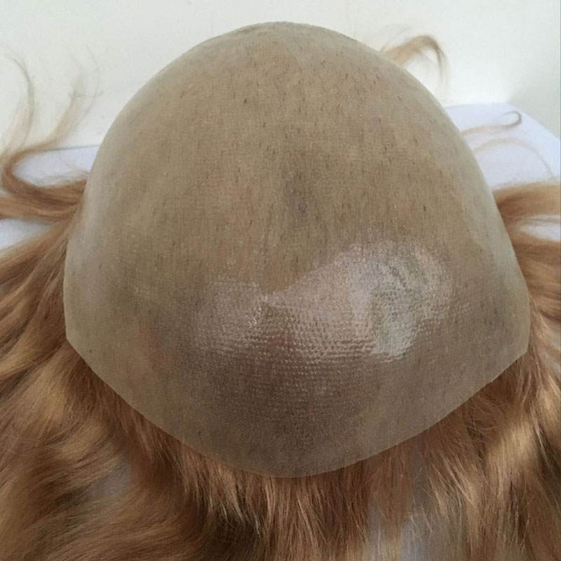 Toupee for Man Ultra Thin Skin PU Men's Hairpiece European Virgin Human Hair Replacement System Pieces 10x8inch #4 Light Brown Color - Image 26