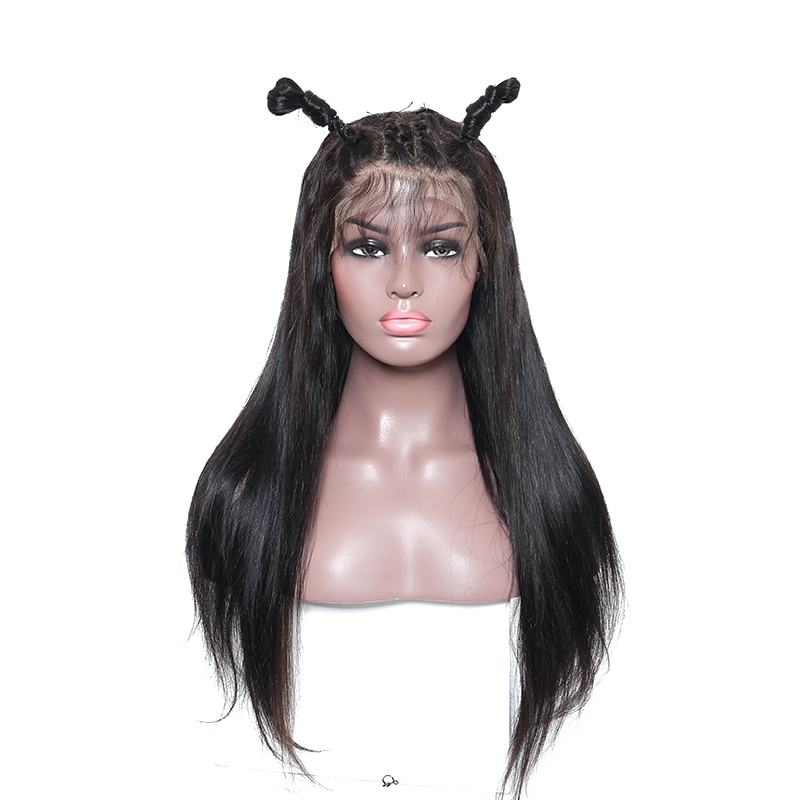 300% Density Silky Straight Lace Front Human Hair Wigs Brazilian Remy Hair Pre Plucked Bleached Knots Wigs - Image 4
