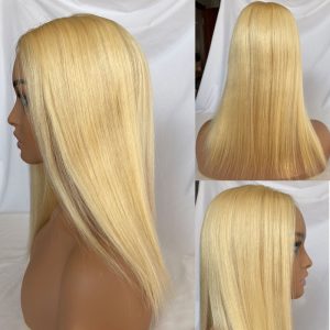 Human Hair Topper For Women Silk Base Closure 10A Virgin Brazilian Human Hair Clips Hair Topper Piano Colors Blonde 16inch Silk Straight Middle Part - Image 3