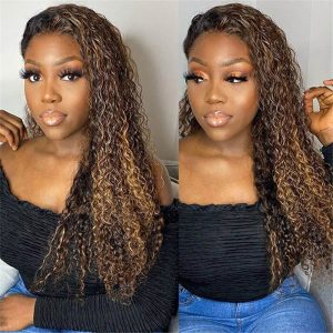 4/27 Curly Highlight Hd Lace Front Human Hair Wigs Pre Plucked Color Wig For African American - Image 7