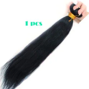 Alternative view of Yaki Straight 1 Pc Bundle Brazalian Remy Hair Straight Hair Extension Human Hair (1 PC)
