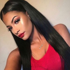 Natural Black (#1 #1B #4) Silk Straight Malaysian Human Hair Wig Lace Front Wigs - Image 5