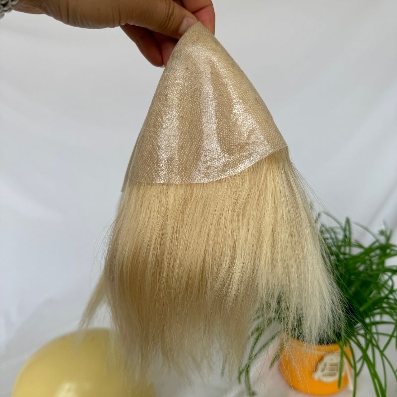 Men Wigs Human Hair Toupee Thin Skin Pu Male Wig Hair Prosthesis Men Toupee Hair 8x10inch Replacement System Remy Hair Pieces 613 Blonde - Image 2