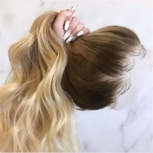 Alternative view of Peruvian Hair 613 Blonde Ombre Color Lace Front Wig