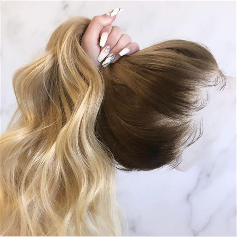 Peruvian Hair 613 Blonde Ombre Color Lace Front Wig - Image 2