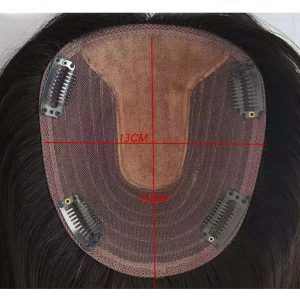 PWigs 13x15cm Hair Closure Silk Base Top Hair pieces Crown Topper Clip in Hair Toppers Top Hairpieces for Women Toupees Human Hair - Image 10