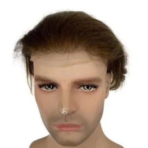 Alternative view of Swiss Full Lace Men's Toupee 4 Color European Human Toupee For Men 8 x10 Inch Lace Mens Wigs Hair System