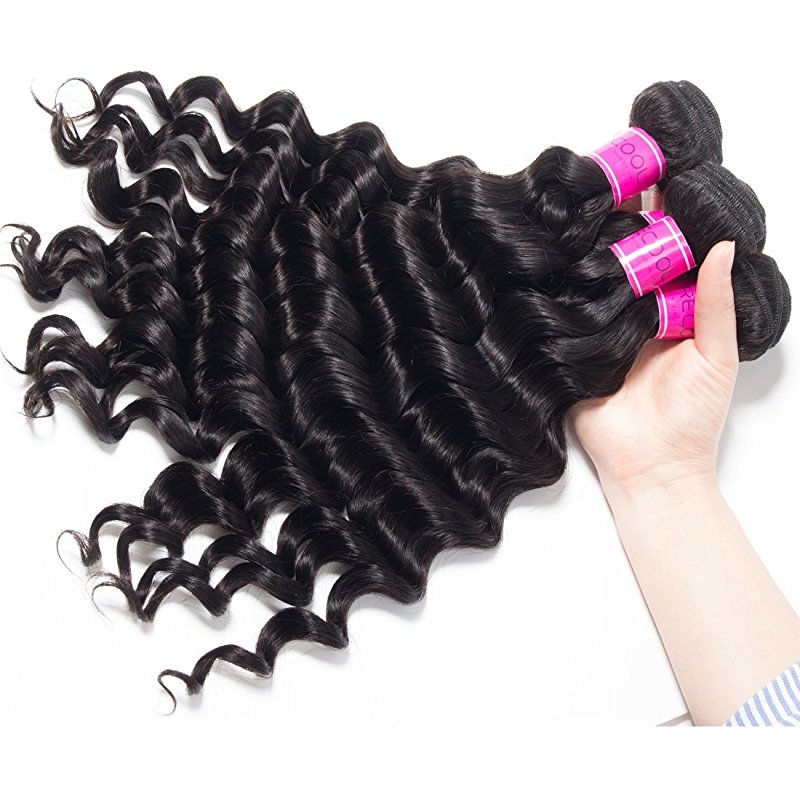 4x4 Middle Part Lace Closure Peruvian Remy Hair Loose Deep Wave Peruvian Remy Hair Deep Wave Lace Closure - Image 5