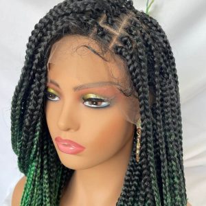 9x6 Lace Ombre Wigs 36 Inch double Lace Front Box Braided Wigs Knotless Lace Frontal Wig Synthetic Black Hand Braided Cornrow Braids Wigs With Baby Hair - Image 20