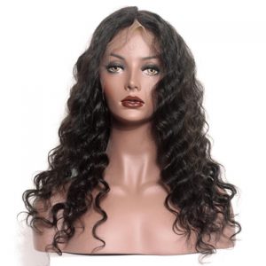 360 Circular Lace Wigs Full Lace Wigs for Black Women Loose Wave Natural Black Human Hair Wigs Pre-Plucked