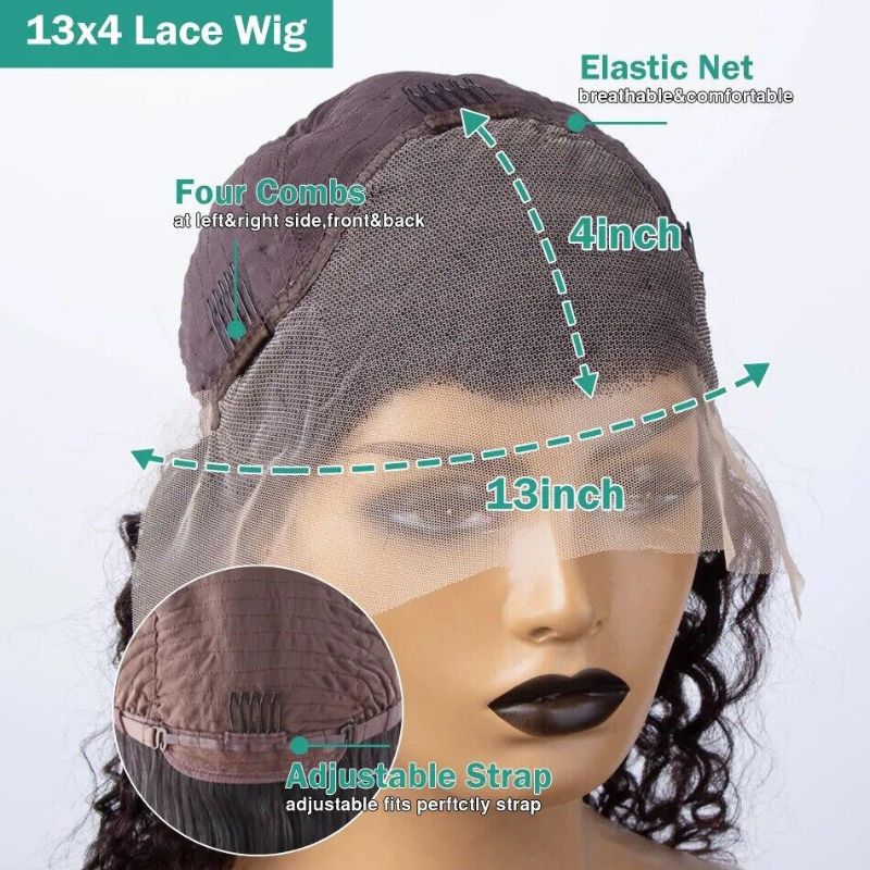 13x4 Lace Front Human Hair Wigs Chocolate Ombre Brown Red Pre Plucked Natural Hairline Straight Body Wave Lace Wig 150% Density Brazilian Remy Hair Wigs - Image 8
