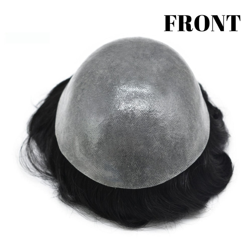 Stock Toupee Men’s Toupee Soft Thin Skin 0.06mm PU 10x8inch Hair Replacement for Men's Hairpiece 100% European Human Hair Pieces for Man - Image 7