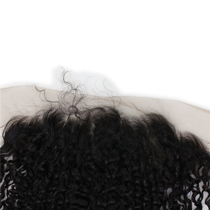13x6 Lace Frontal Closure Jerry Curl Vietnamese Human Hair Free Part Ear to Ear Full Lace Frontal Bleached Knots with Baby Hair Natural Color - Image 4