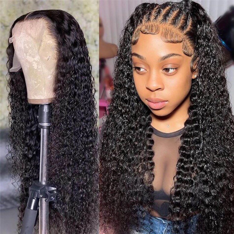 Skin Melt Hd Lace Wigs Curly Hair 13*4 Lace Front Human Hair Wigs For Women Glueless Lace Wig - Image 6
