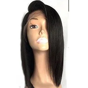 Alternative view of Deep Part 13x6 Short Bob 150% Density Lace Front Wigs for Black Women Brazilian Human Hair Glueless Silky Straight Lace Wig