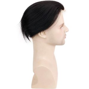 Hairpieces Replacement System For Men Swiss Lace Net With Half Pu Around Hair 100% European Remy Human Hair 10x8 - Image 7