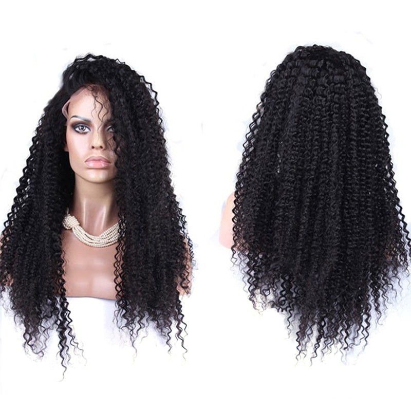 Lace Front Wigs with Bleached Knots Natural Color Brazilian Hair 250% Density Kinky Curly Lace Front Human Hair Wigs Natural Hair Line - Image 3