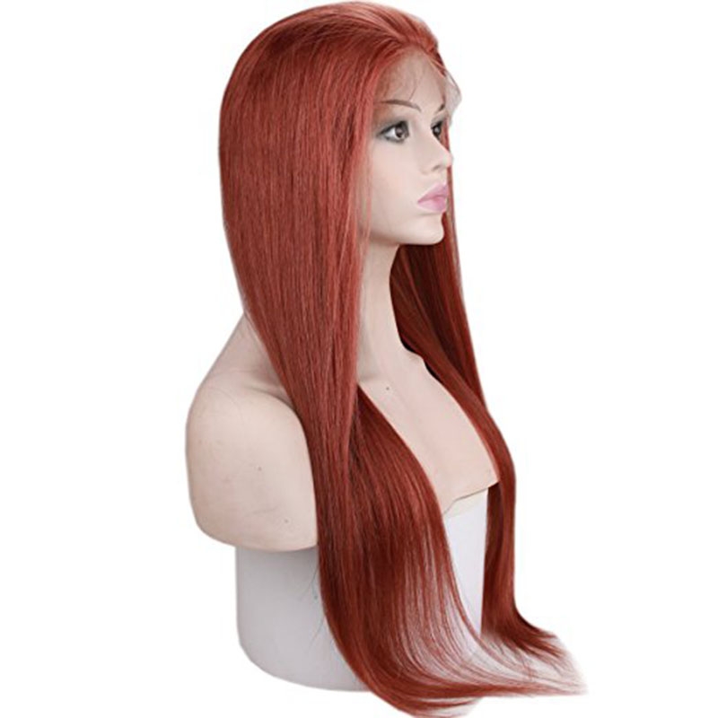 Brazilian Hair Straight Human Hair Pre Plucked Lace Wigs #35 Color With Baby Hair For Black Women - Image 3