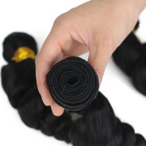 13x6 Lace Frontal With 3 Bundles Brazilian Loose Wave Bundles With Frontal Closure With Baby Human Hair Natural Color - Image 7