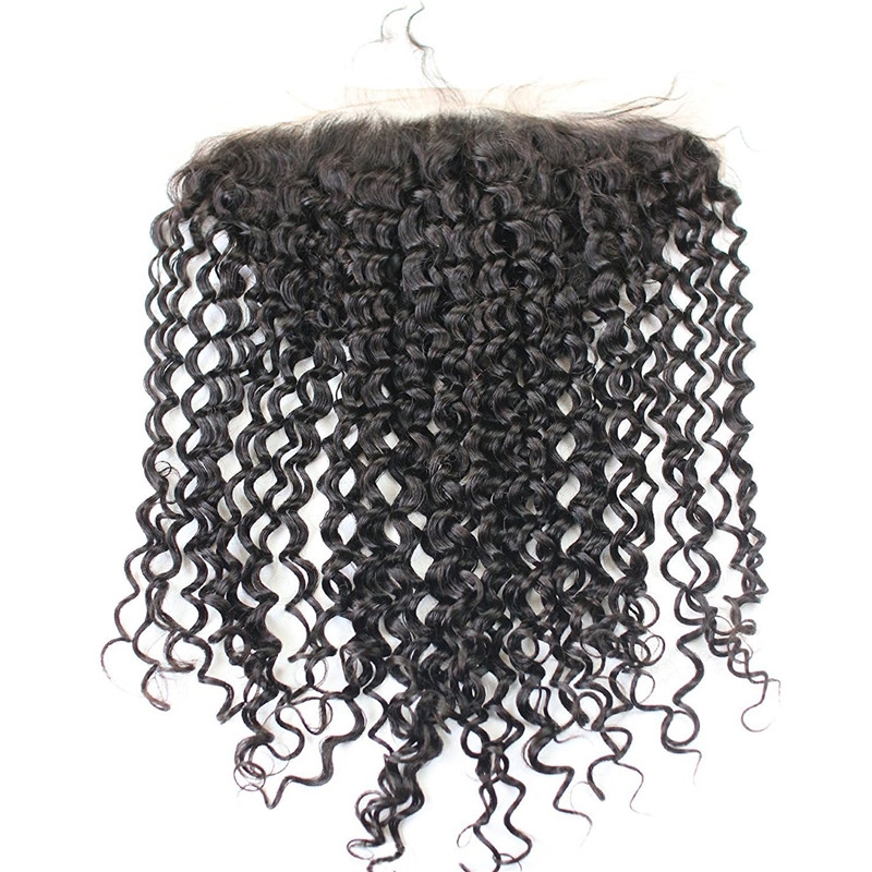 13x6 Lace Frontal Closure Deep Wave Ear to Ear Free Part 130% Density Peruvian Human Hair Full Lace Closure Bleached Knots with Baby Hair Natur - Image 2