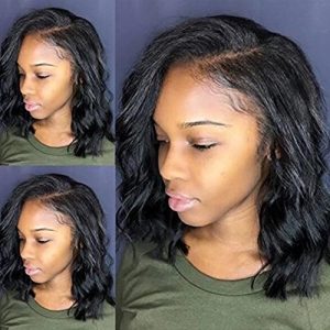 13X6 Deep Part Front Lace Human Hair Short Wigs Unprocessed Brazilian Remy Hair Short Wavy For Black Woman - Image 2