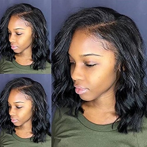 13X6 Deep Part Front Lace Human Hair Short Wigs Unprocessed Brazilian Remy Hair Short Wavy For Black Woman - Image 2