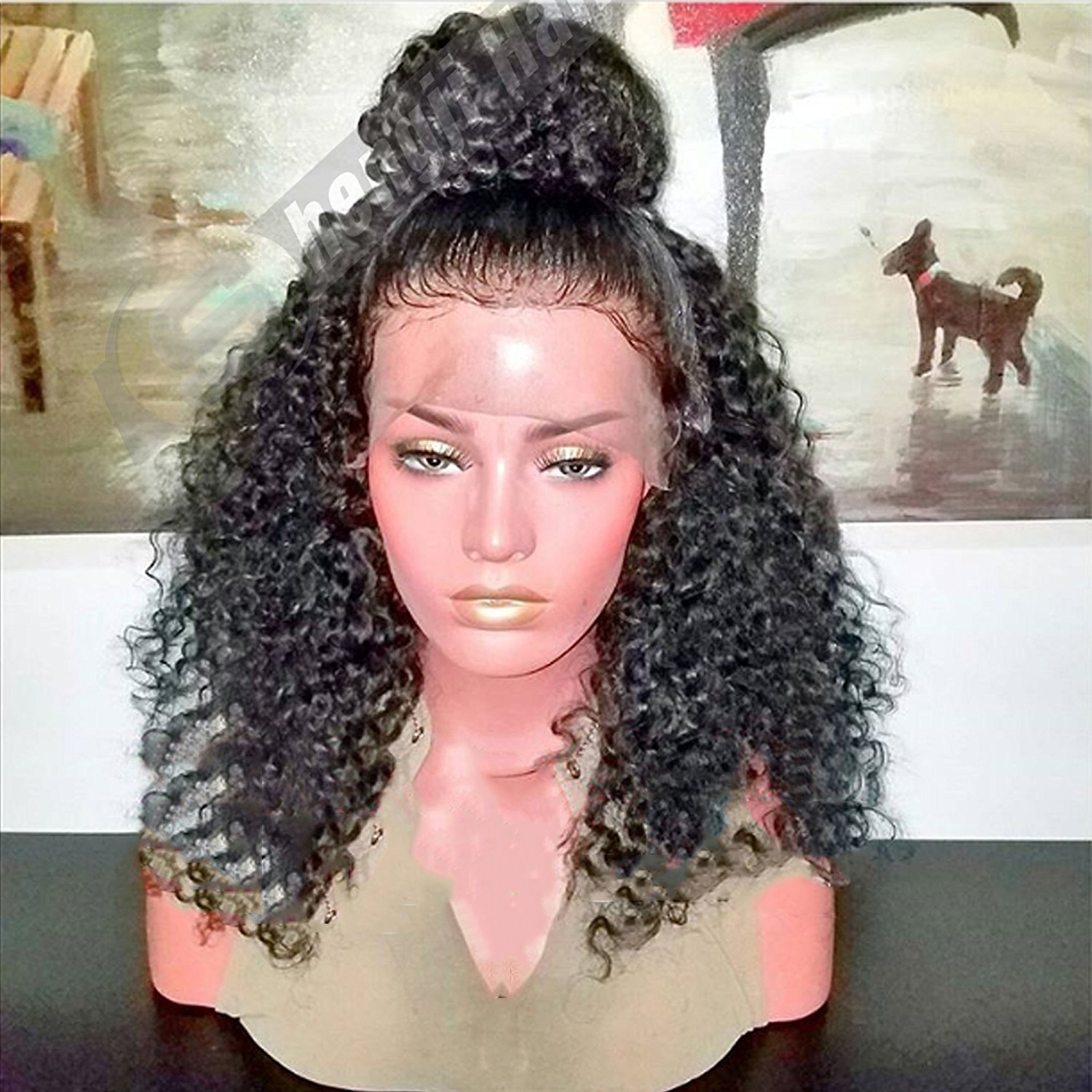 13x6 Lace Front Human Hair Wigs Brazilian Remy Hair Curly Glueless Lace Front Wig for Black Women - Image 2