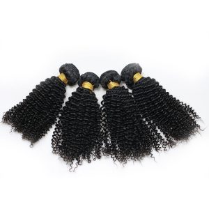 Afro Kinky Curly Human Hair Bundles Peruvian Hair Weave 4 Bundles Natural Color Remy Hair Extensions - Image 2