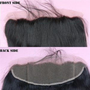 Alternative view of Malaysian Human Hair Bleached Knots Lace Frontals Closure 13x4 Straight Swiss Lace Unprocessed Hair 14inch