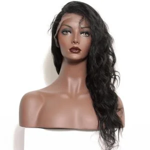 Alternative view of Lace Front Wig With Baby Hair 180% Density Body Wave Hair Wig Pre-Plucked Natural Hair Line Wigs