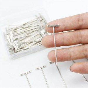 50pcs of One Plastic Box Steel T Pins for Making Wigs 2 inch Sliver Color - Image 4