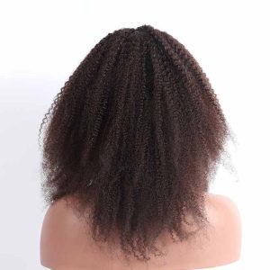 Full Lace Human Hair Wigs Afro Kinky Curly 150% Density Natural Color Natural Hair Line Wig Bleached Knots Natural Baby Hair - Image 4