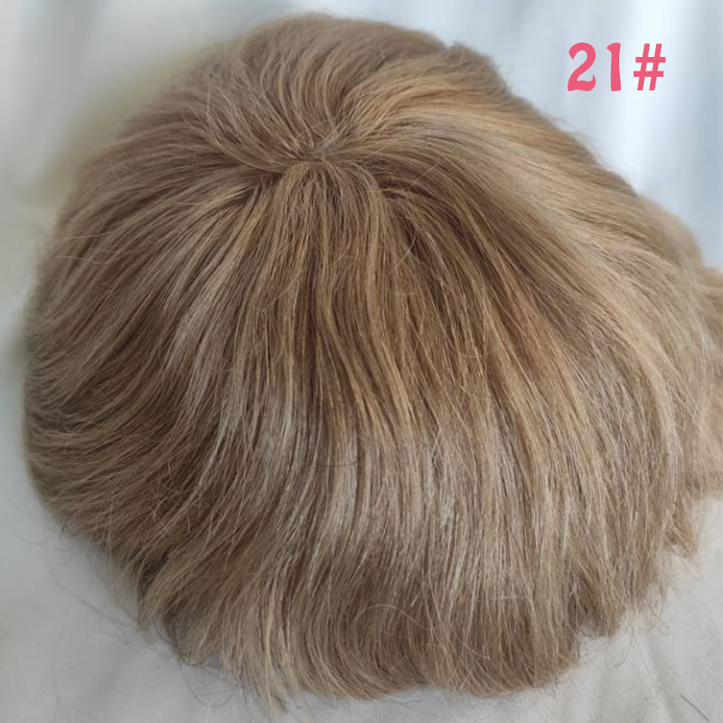 Hairpiece Men'S Toupee Lace front Hair Replacement System Bleach Knot Natural Hairline Hairpiece Thin Skin Black Human Hair Poly Toupee - Image 15