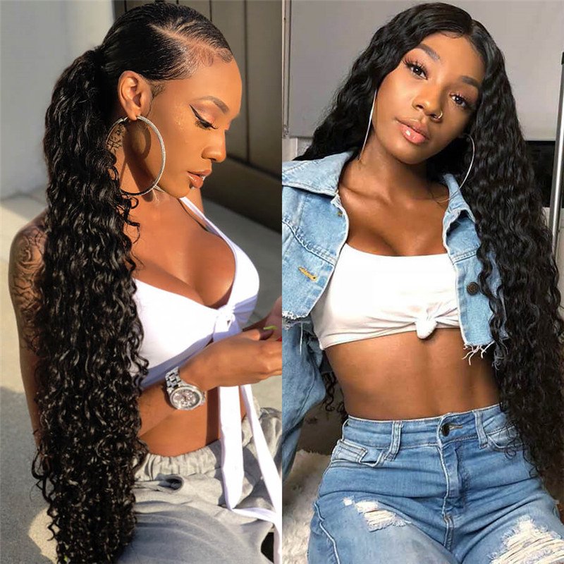 360 Lace Frontal Wig Human Hair 150% Density Glueless Deep Wave Wig Brazilian Hair Lace Frontal Wigs For Black Women - Image 4