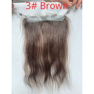 V Loop Front Hairline Full PU Long Hairline Toupee 100% Human Hair Hair Piece 100% Human Hairpiece for Men and Women Male Replacement 613 Blonde Hair Patch - Image 13
