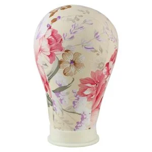 Printing Canvas Wig Head Beauty Professional Mannequin Head Wig for Wig Display Making and Styling, Mannequin Head with Mount Hol(Canvas head,Large)