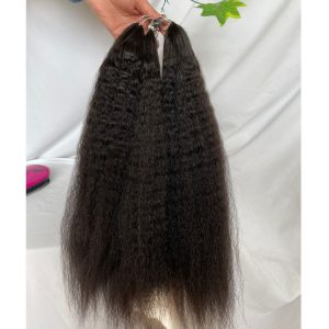 200pc/Lot Kinky Straight Feather Line Hair Extensions 100% Human Hair Extensions Long  18-24inch Feather Hair Extensions - Image 8
