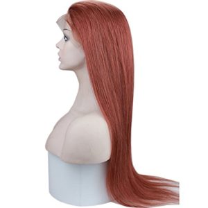 Brazilian Hair Straight Human Hair Pre Plucked Lace Wigs #35 Color With Baby Hair For Black Women
