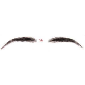 Fake Eyebrow Swiss Lace Invisible Eyebrows For Women and Men Black Color 100% Human Hair Full Hand Tied Eyebrow Hair - Image 12