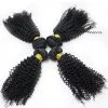 Afro Kinky Curly Human Hair Bundles Peruvian Hair Weave 4 Bundles Natural Color Remy Hair Extensions