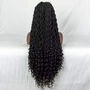 Alternative view of Synthetic Braiding Hair for Black Women Crochet Braid Black and Ombre Brown Lace Front Wig Afro Twist Braid Hair Pre Stretch