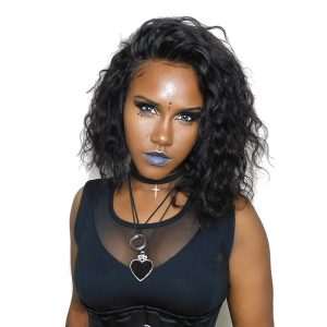 Silk Top Full Lace Wigs Short Bob Silk Base Human Hair Wigs 150% With Baby Hair Pre Plucked Wavy Brazilian Remy Hair Bleached Knots
