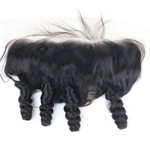 13x6 Lace Frontal With 3 Bundles Brazilian Loose Wave Bundles With Frontal Closure With Baby Human Hair Natural Color - Image 5