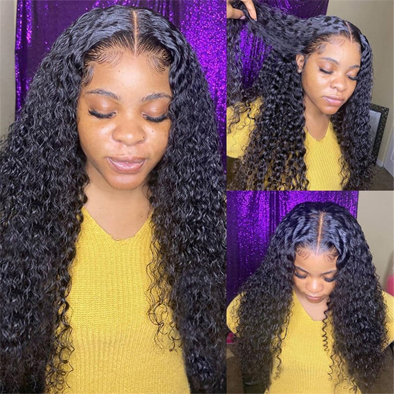 Skin Melt Hd Lace Wigs Curly Hair 13*4 Lace Front Human Hair Wigs For Women Glueless Lace Wig - Image 3