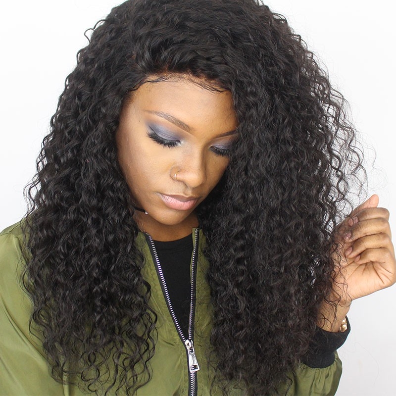250% Density Lace Front Human Hair Wigs Brazilian Hair Deep Curly Lace Front Human Hair Wigs - Image 6