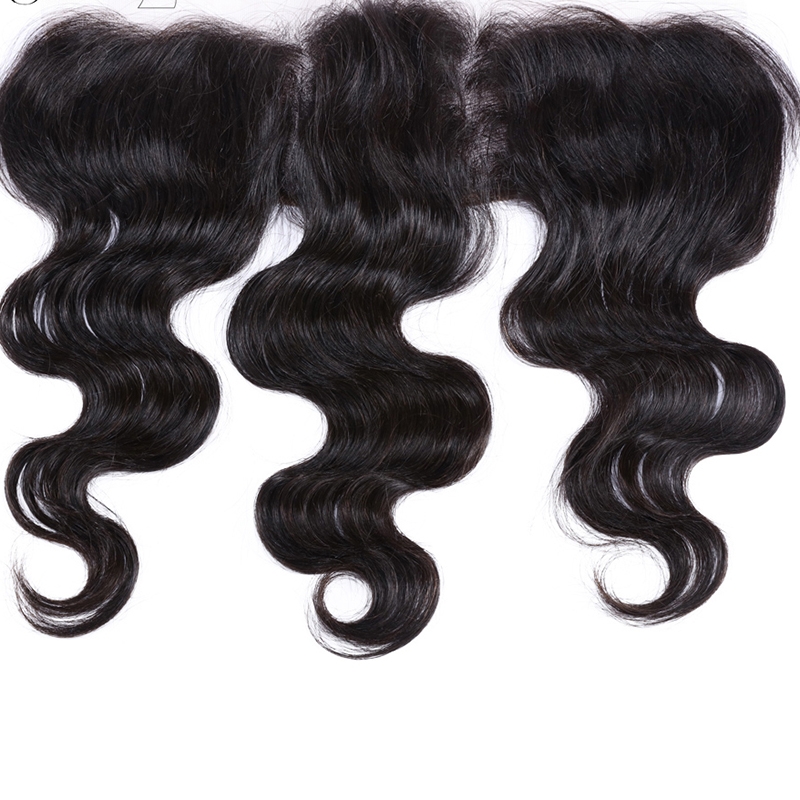 Bleached Knots Lace Frontal Closure 13X4 Brazilian Remy Hair Body Wave Nature Color Human Hair - Image 3